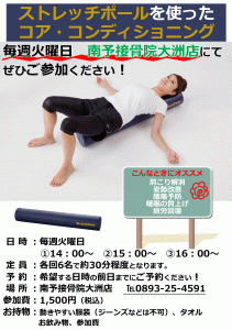 毎週火曜日ストレッチポール